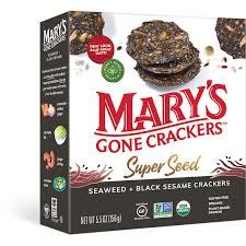 Mary's Gone Crackers - Super Seed - Seaweed & Black Sesame Crackers