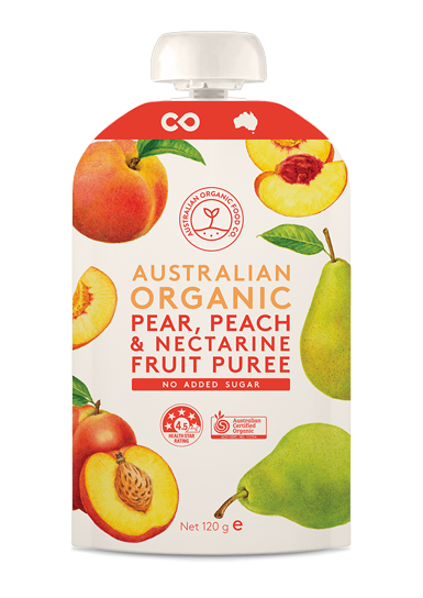 Australian Organic - Fruit Puree - Pear, Peach & Nectarine