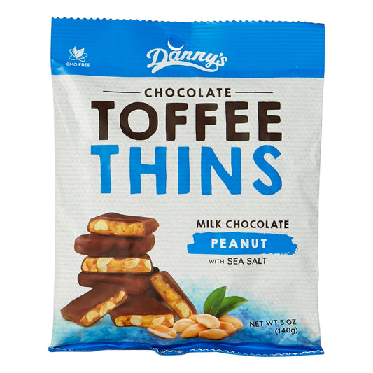 Danny's Toffee Thins - Chocolate Peanut with Sea Salt