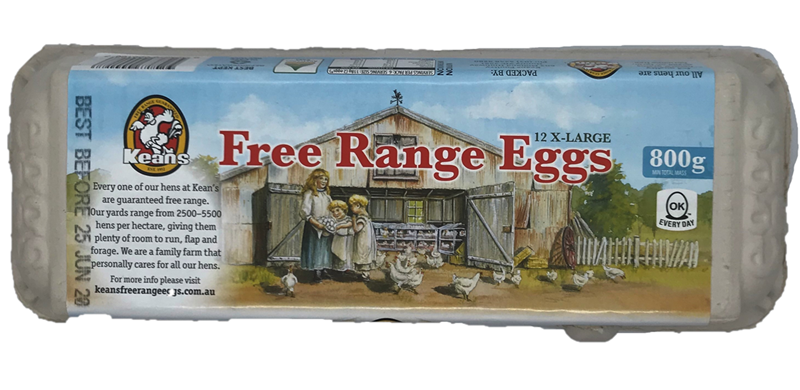 Keans free range eggs (dozen)